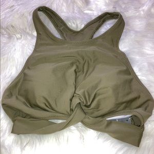 New ladies small swimsuit olive green top